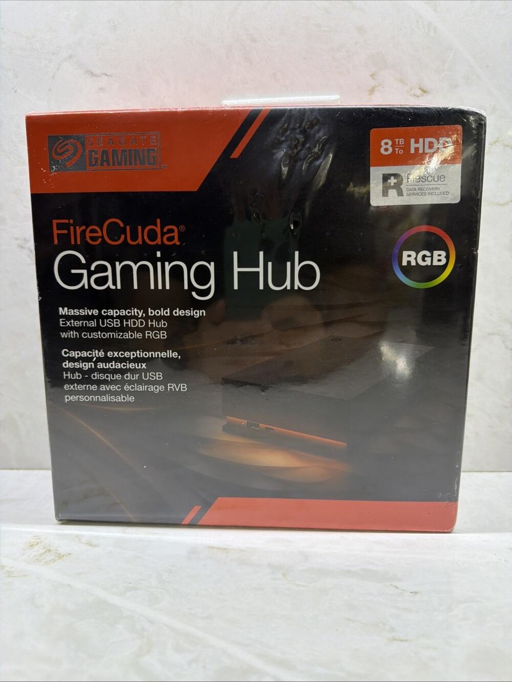 Seagate FireCuda Gaming Hub 8TB External USB 3.2 Gen 1 Hard Drive with RGB LED